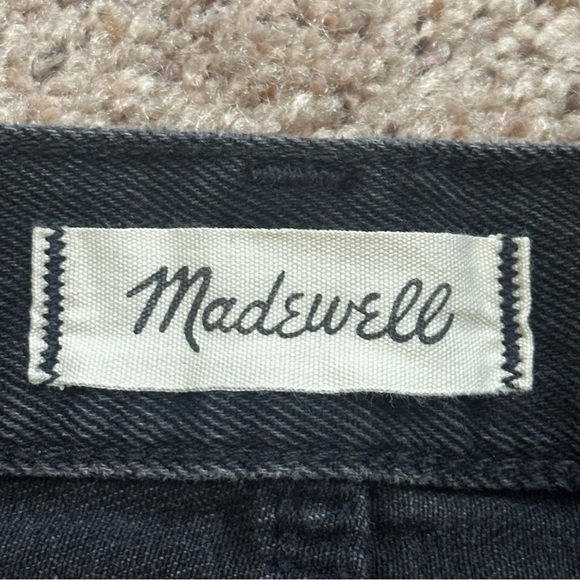 🖤MADEWELL Rigid Denim A-Line Mini Skirt in Lunar Wash: Button-Front Edition🖤 - Picture 7 of 9